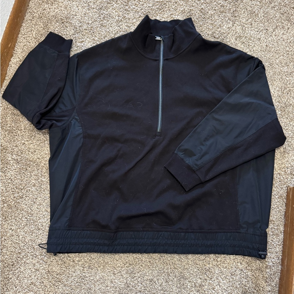 Athleta Black Quarter-Zip Pullover